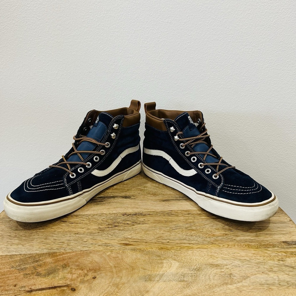 VANS Sk8-Hi MTE Scotchgard Men's 13 Shoes Sneakers Dress Blue Suede Hiking